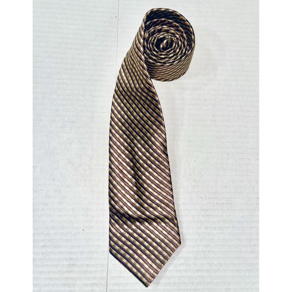 Dragon Necktie Men's OS Brown Geometric‎ Pattern Office Professional Corpcore